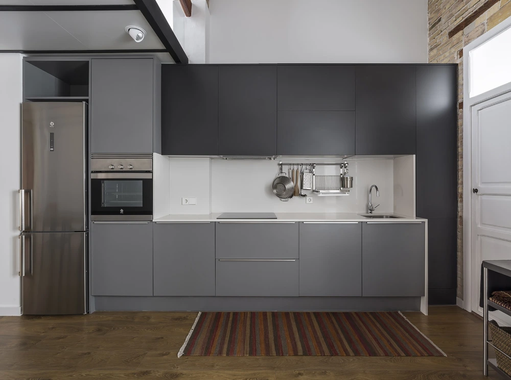 grey kitchen units