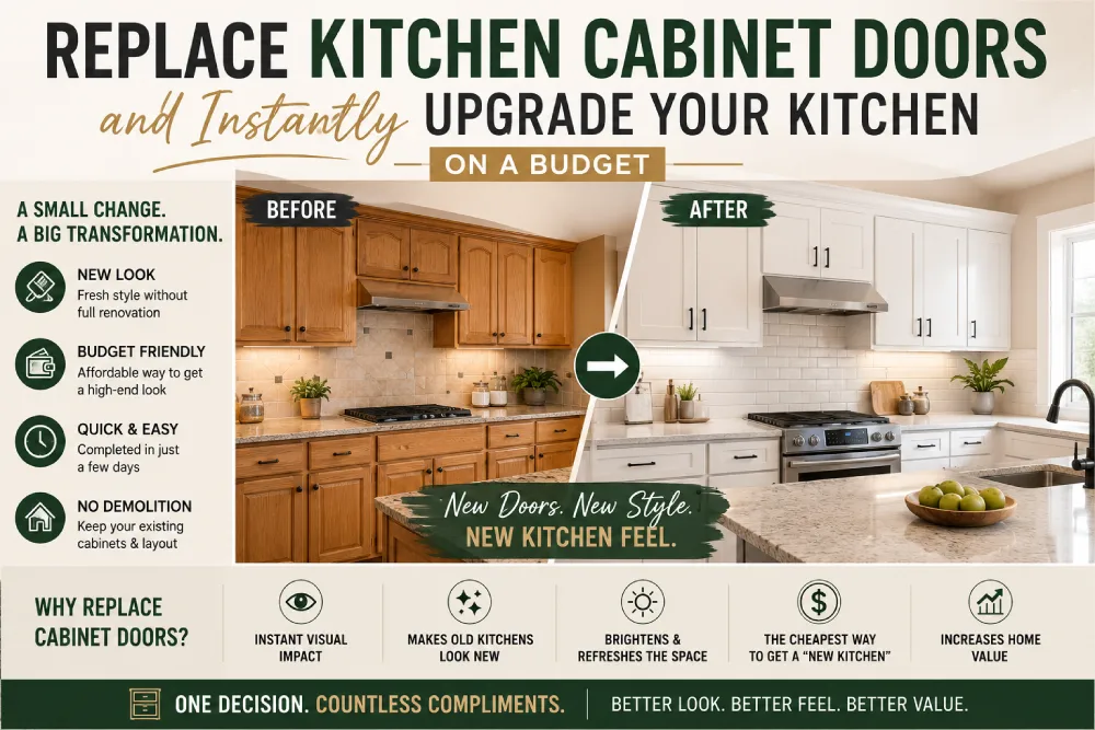 Replace Kitchen Cabinet Doors and Instantly Upgrade Your Kitchen on a Budget