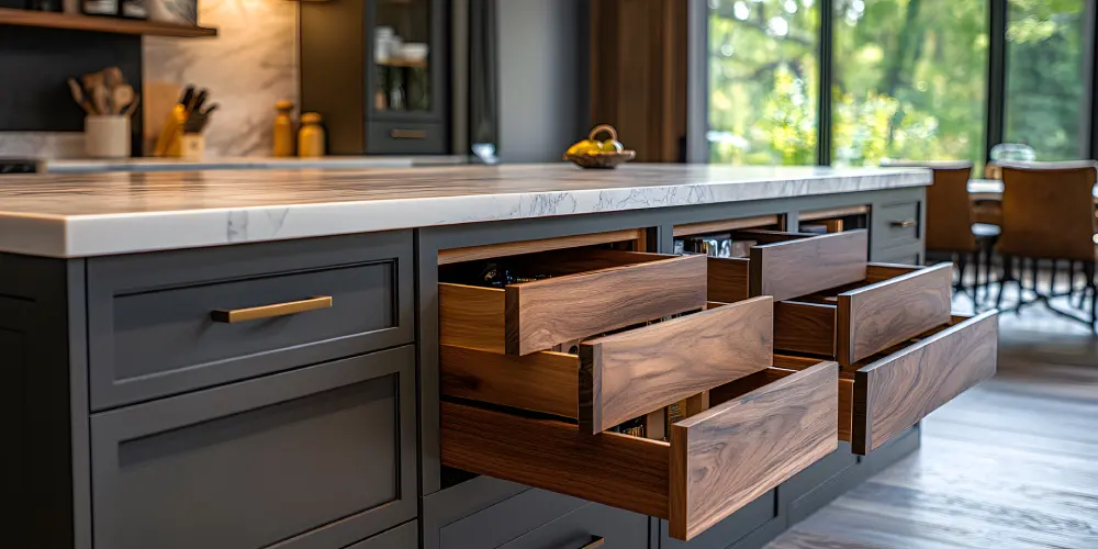 kitchen island with drawers